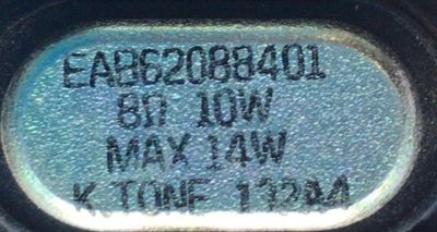 KIT DE BOCINAS PARA TV LG ( 2 PZ ) / NUMERO DE PARTE EAB62088401 / 8Ω / 10W MAX 14W / K.TONE 132A4 / PANEL LC470EUF (SD)(F1) / MODELO 47LV5500-UA.AUSYLJR - Imagen 2